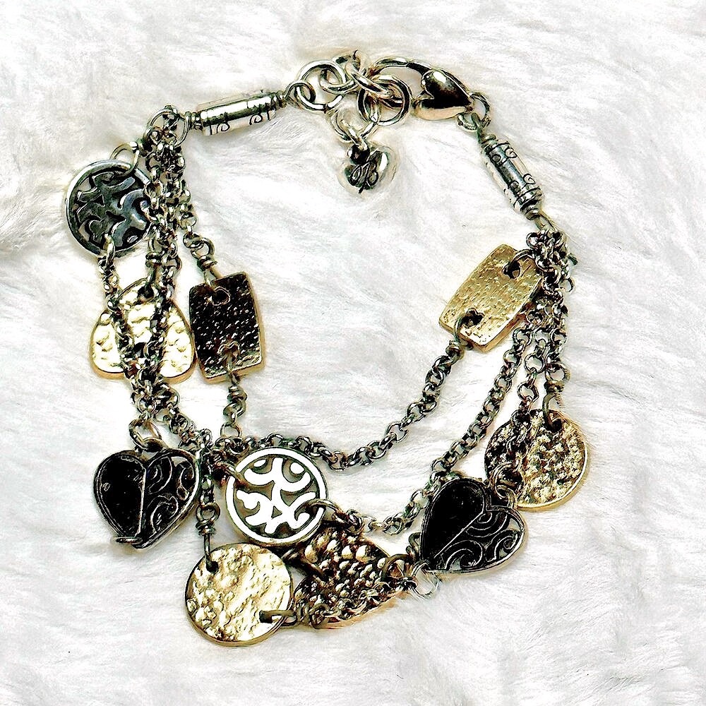🌟 Brighton Multi Layered Scrollwork Bracelet 8"
